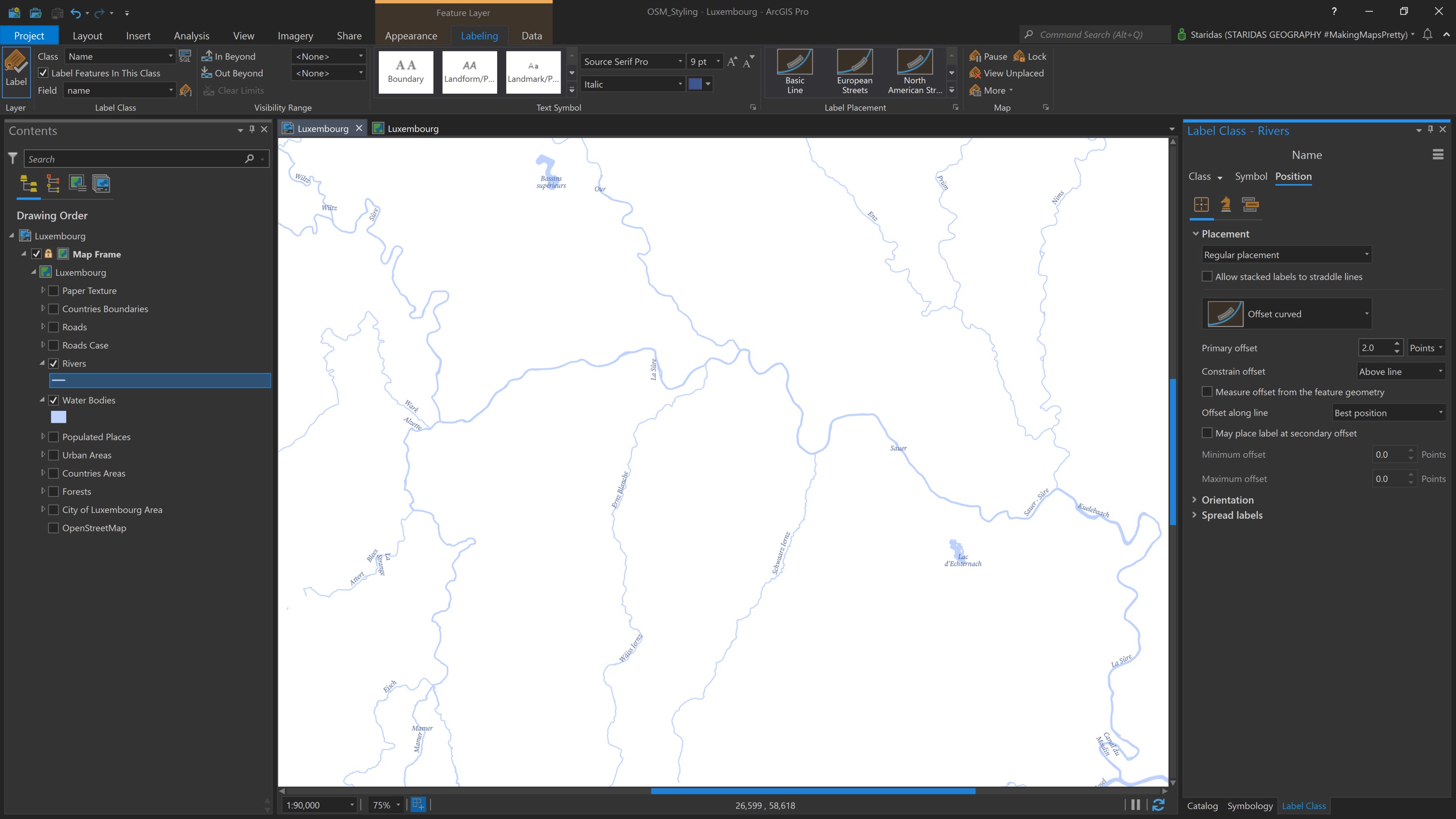 Labelling the Rivers.
