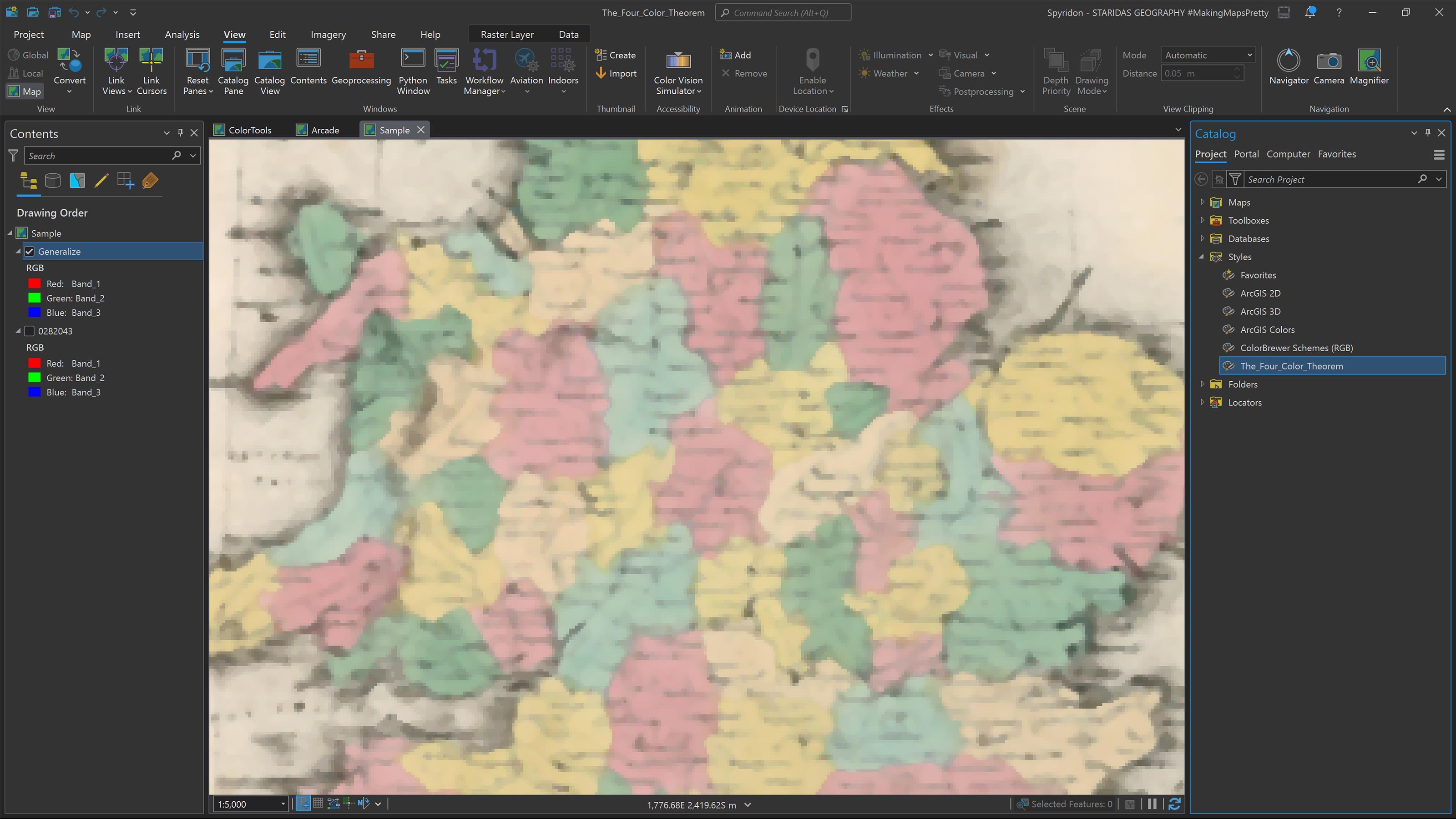 The new style in the Styles folder in the Catalog pane.