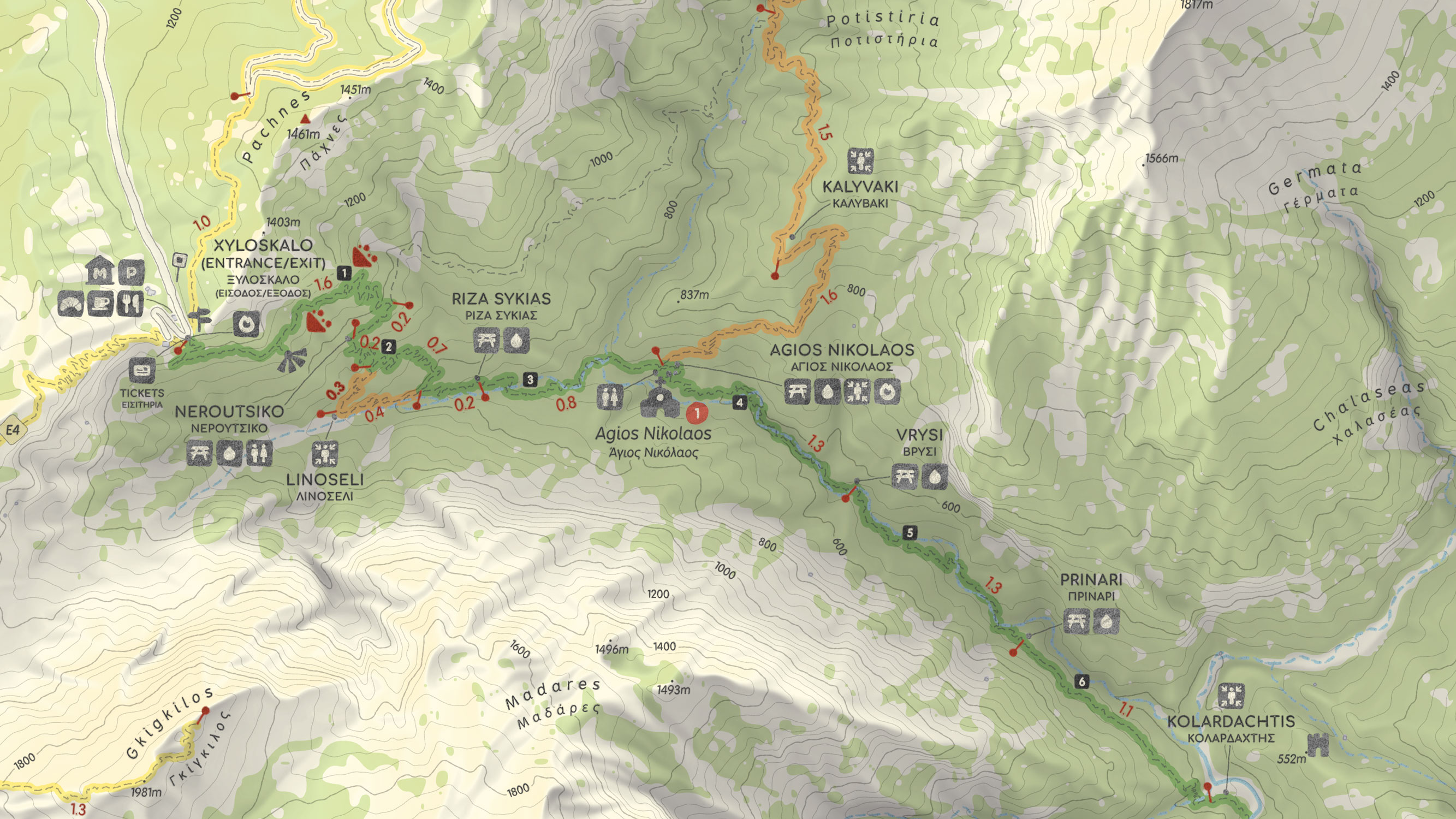 Close-up view of the map in ArcGIS Pro, highlighting the hand-drawn aesthetic of the symbology and typography.