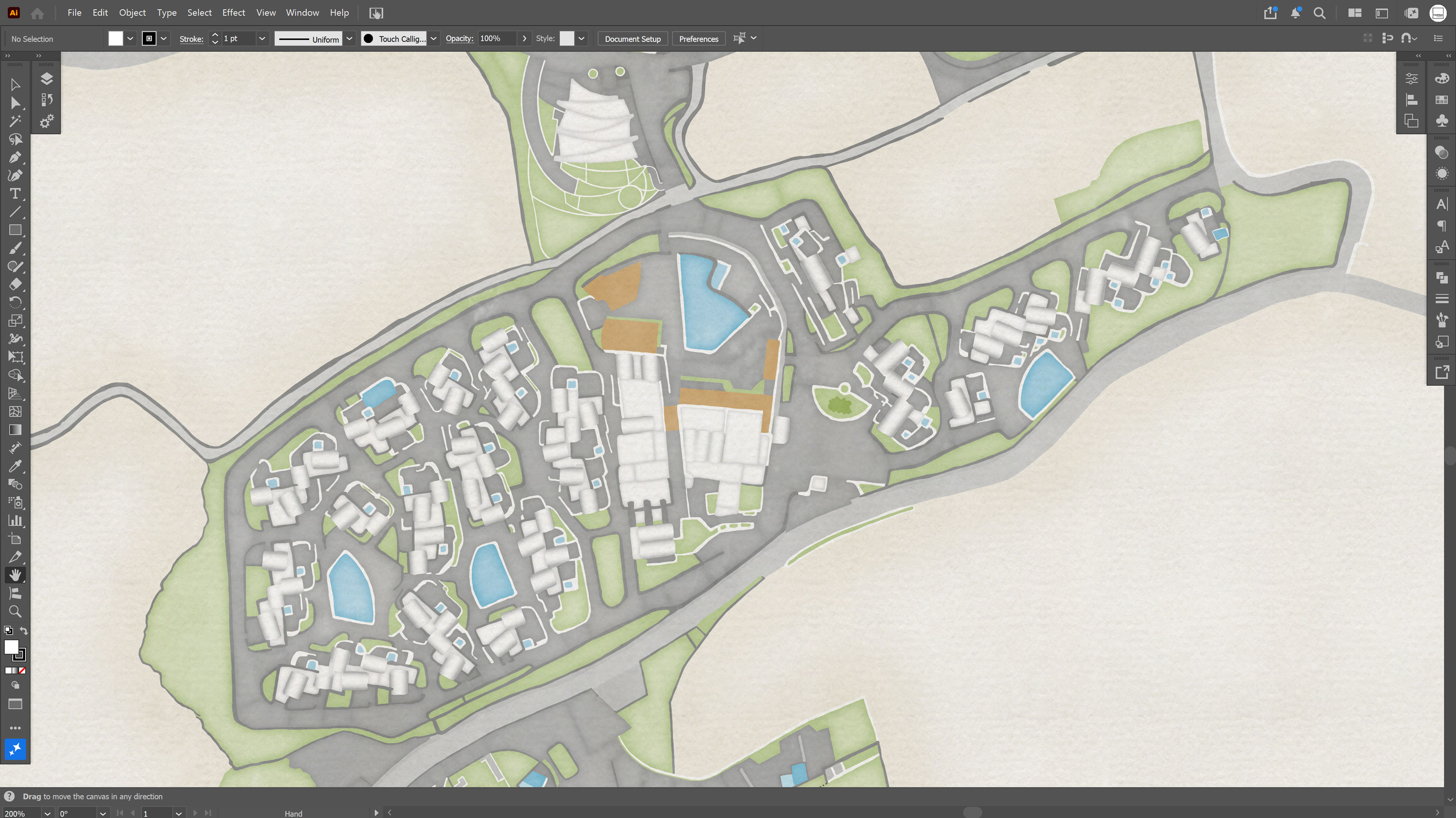 Adobe Illustrator screenshot showing the final composition of Side A with its watercolor texture.