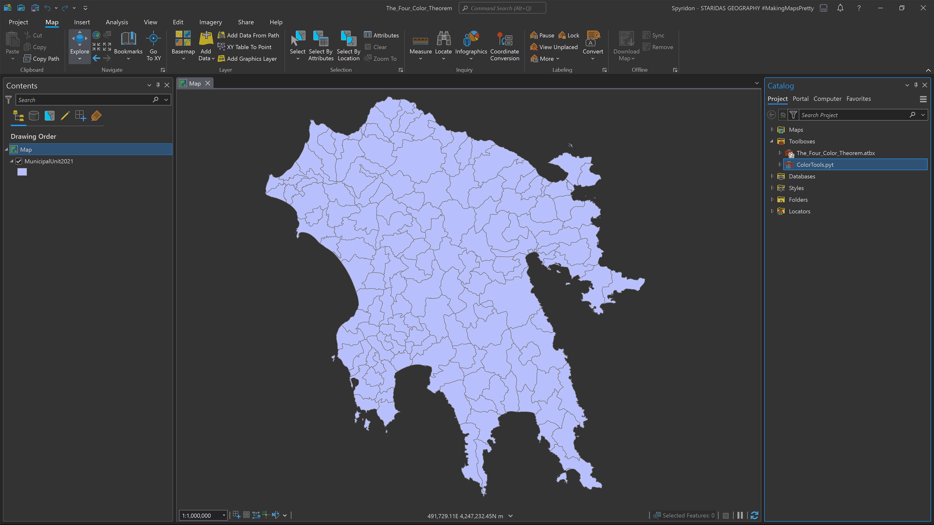 The ColorTools toolbox added in the available toolboxes of the current project.