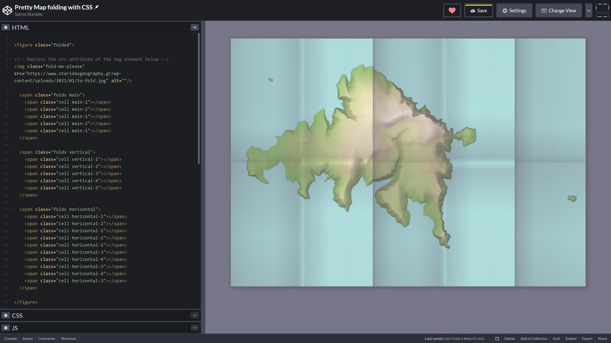 How to fold a Map with CSS - Staridas Geography